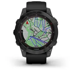 Garmin fēnix® 7 – Sapphire Solar Edition (Black DLC Titanium with Black Band)