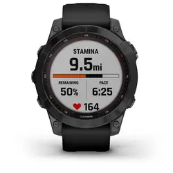 Garmin fēnix® 7 – Sapphire Solar Edition (Black DLC Titanium with Black Band)