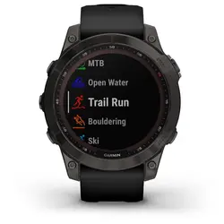 Garmin fēnix® 7 – Sapphire Solar Edition (Black DLC Titanium with Black Band)