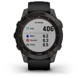 Garmin fēnix® 7 – Sapphire Solar Edition (Black DLC Titanium with Black Band)