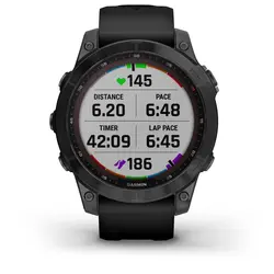 Garmin fēnix® 7 – Sapphire Solar Edition (Black DLC Titanium with Black Band)