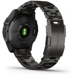 Garmin fēnix® 7X – Sapphire Solar Edition (Carbon Grey DLC Titanium with Carbon Grey DLC Vented Titanium Band)