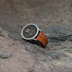 Garmin fēnix® 7X – Sapphire Solar Edition (Titanium with Chestnut Leather Band)
