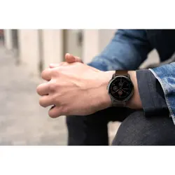 Garmin Venu® 2 Plus (Slate Stainless Steel Bezel With Slate Case And Brown Leather Band)