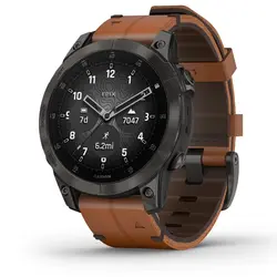 Garmin epix™ (Gen 2) (Sapphire - Black Titanium with Chestnut Leather Band)