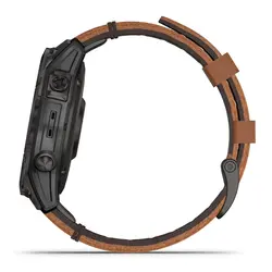 Garmin epix™ (Gen 2) (Sapphire - Black Titanium with Chestnut Leather Band)
