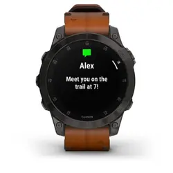 Garmin epix™ (Gen 2) (Sapphire - Black Titanium with Chestnut Leather Band)