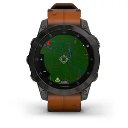 Garmin epix™ (Gen 2) (Sapphire - Black Titanium with Chestnut Leather Band)