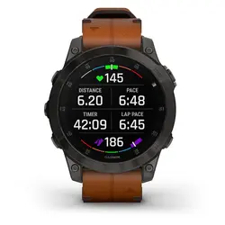 Garmin epix™ (Gen 2) (Sapphire - Black Titanium with Chestnut Leather Band)