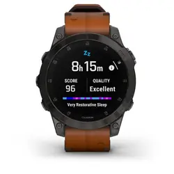Garmin epix™ (Gen 2) (Sapphire - Black Titanium with Chestnut Leather Band)