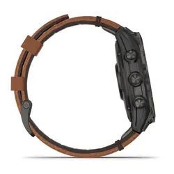 Garmin epix™ (Gen 2) (Sapphire - Black Titanium with Chestnut Leather Band)