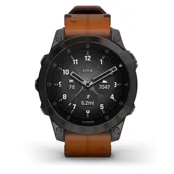 Garmin epix™ (Gen 2) (Sapphire - Black Titanium with Chestnut Leather Band)
