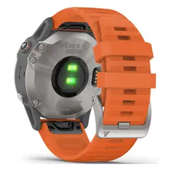 Garmin fēnix® 6 - Pro Sapphire Edition (Titanium with Ember Orange Band)
