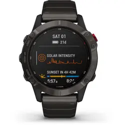 Garmin fēnix® 6 - Pro Solar Edition (Titanium Carbon Gray DLC with Titanium DLC Band)