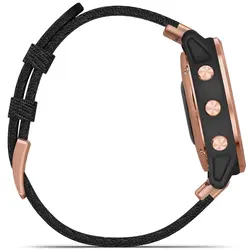 Garmin fēnix® 6S - Pro Sapphire Edition (Rose Gold-Tone with Heathered Black Nylon Band)