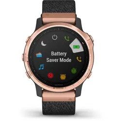 Garmin fēnix® 6S - Pro Sapphire Edition (Rose Gold-Tone with Heathered Black Nylon Band)