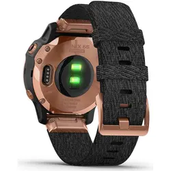 Garmin fēnix® 6S - Pro Sapphire Edition (Rose Gold-Tone with Heathered Black Nylon Band)