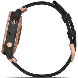 Garmin fēnix® 6S - Pro Sapphire Edition (Rose Gold-Tone with Heathered Black Nylon Band)
