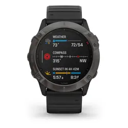 Garmin fēnix® 6X - Pro Sapphire Edition (Carbon Grey DLC with Black Band)