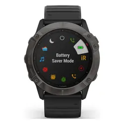 Garmin fēnix® 6X - Pro Sapphire Edition (Carbon Grey DLC with Black Band)