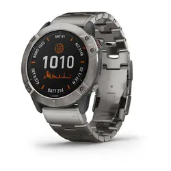 Garmin fēnix® 6X - Pro Solar Edition (Titanium with Vented Titanium Bracelet)
