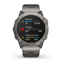 Garmin fēnix® 6X - Pro Solar Edition (Titanium with Vented Titanium Bracelet)