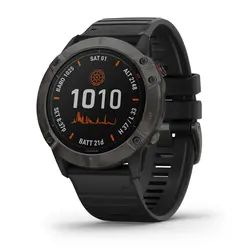 Garmin fēnix® 6X - Pro Solar Edition (Titanium Carbon Gray DLC with Black Band)