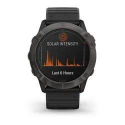 Garmin fēnix® 6X - Pro Solar Edition (Titanium Carbon Gray DLC with Black Band)