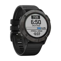 Garmin fēnix® 6X - Pro Solar Edition (Titanium Carbon Gray DLC with Black Band)