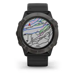 Garmin fēnix® 6X - Pro Solar Edition (Titanium Carbon Gray DLC with Black Band)