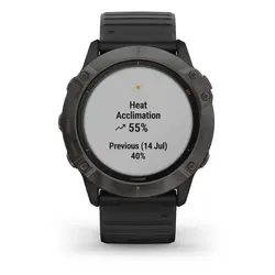 Garmin fēnix® 6X - Pro Solar Edition (Titanium Carbon Gray DLC with Black Band)