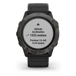 Garmin fēnix® 6X - Pro Solar Edition (Titanium Carbon Gray DLC with Black Band)