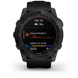 Garmin fēnix® 7X – Sapphire Solar Edition (Black DLC Titanium with Black Band)