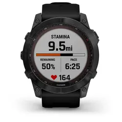 Garmin fēnix® 7X – Sapphire Solar Edition (Black DLC Titanium with Black Band)