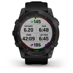 Garmin fēnix® 7X – Sapphire Solar Edition (Black DLC Titanium with Black Band)