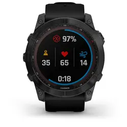 Garmin fēnix® 7X – Sapphire Solar Edition (Black DLC Titanium with Black Band)