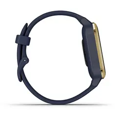 Garmin Venu® Sq – Music Edition (Light Gold Aluminum Bezel with Navy Case and Silicone Band)
