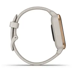 Garmin Venu® Sq – Music Edition (Rose Gold Aluminum Bezel with Light Sand Case and Silicone Band)