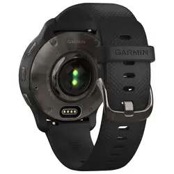Garmin Venu® 2 Plus (Slate Stainless Steel Bezel with Black Case and Silicone Band)