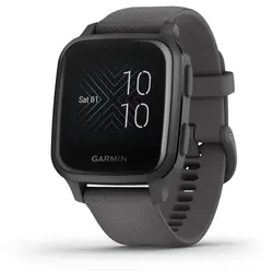 Garmin Venu® Sq (Slate Aluminum Bezel with Shadow Gray Case and Silicone Band)