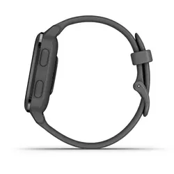 Garmin Venu® Sq (Slate Aluminum Bezel with Shadow Gray Case and Silicone Band)