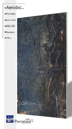 قیمت پرسلان طرح اروبیک آبی تیره نانوپولیش 120*60 - شهر کاشی کریمی