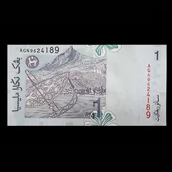 اسکناس 1 رینگیت قدیمی مالزی تک بانکی - گالری چاو