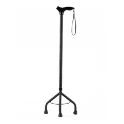 عصا سه پایه فلزی مشکی ماسه ای دسته PVC برند TESSY