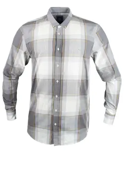 پیراهن اسلیم چهارخانه آستین بلند 008