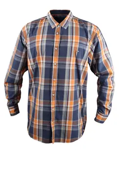 پیراهن اسلیم چهارخانه آستین بلند 009