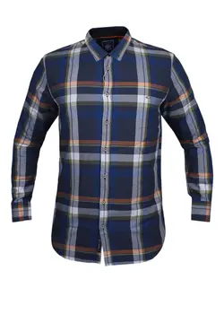 پیراهن اسلیم چهارخانه آستین بلند 006