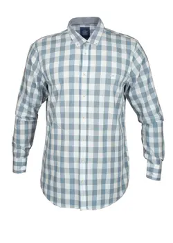 پیراهن اسلیم چهارخانه آستین بلند 004