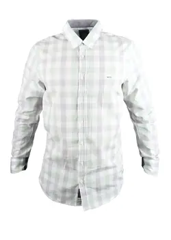 پیراهن اسلیم چهارخانه آستین بلند 002