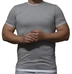 تیشرت یقه گرد دو یقه 031